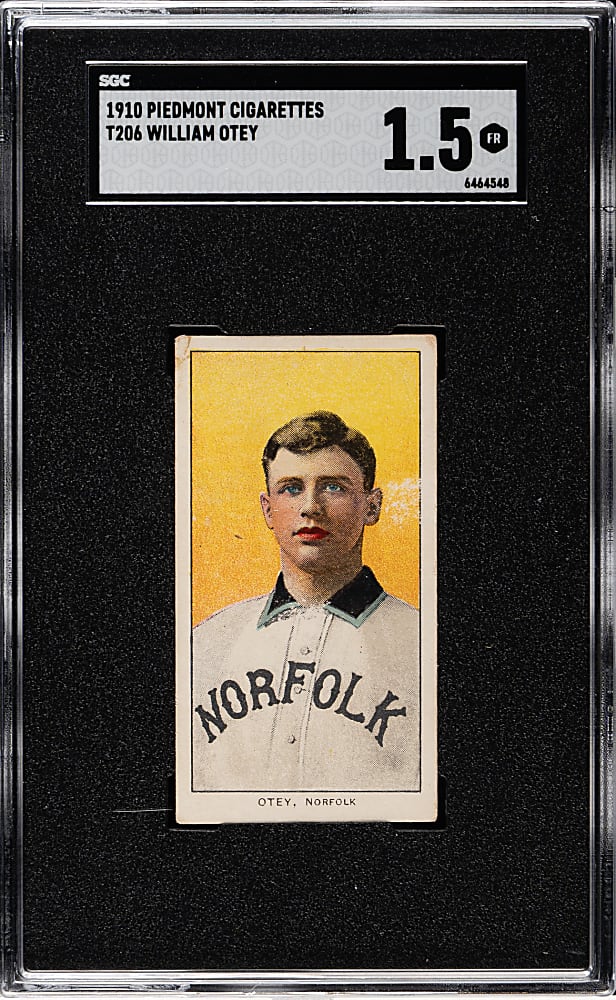 1909-1911 T206 White Border William Otey Southern Leaguer SGC FAIR 1.5