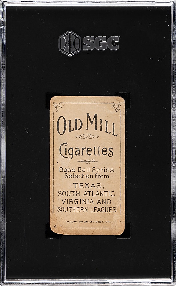1909-1911 T206 White Border Shag Shaughnessy Southern Leaguer SGC FAIR 1.5 - Old Mill Back