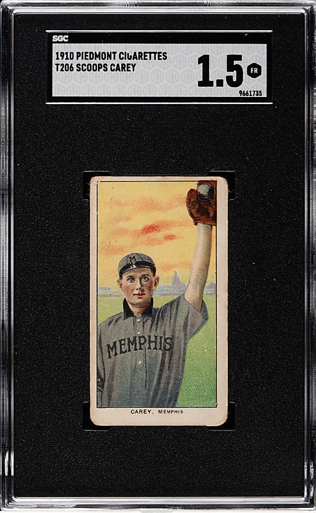 1909-1911 T206 White Border Scoops Carey Southern Leaguer SGC FAIR 1.5