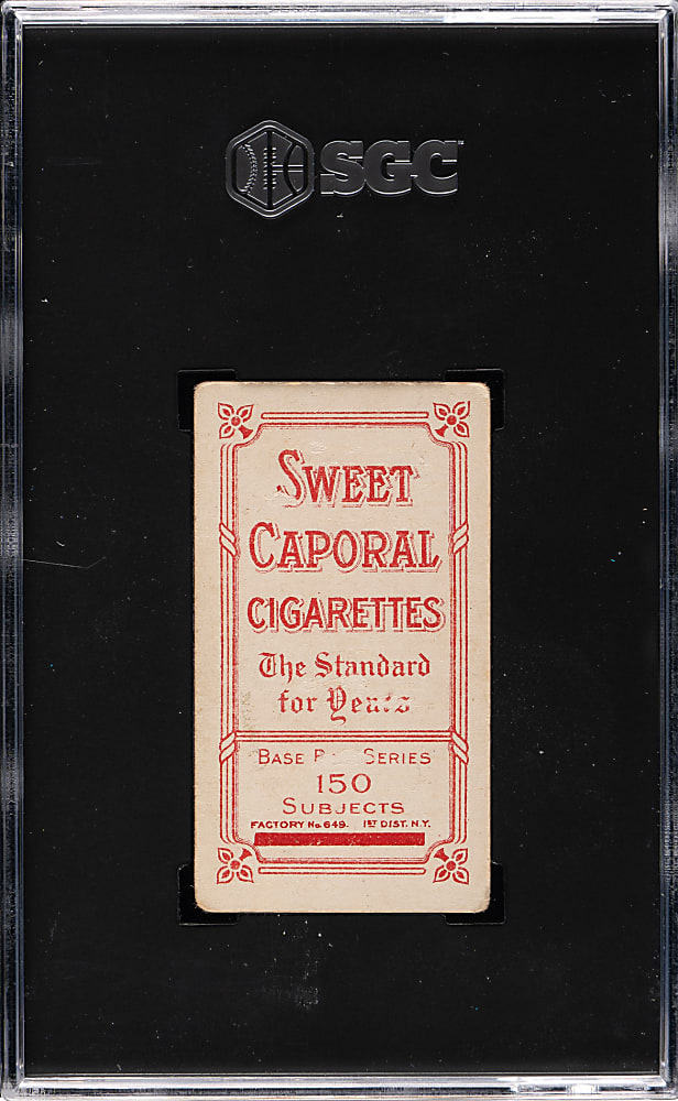 1909-1911 T206 White Border Rube Marquard Hands At Thighs SGC FAIR 1.5