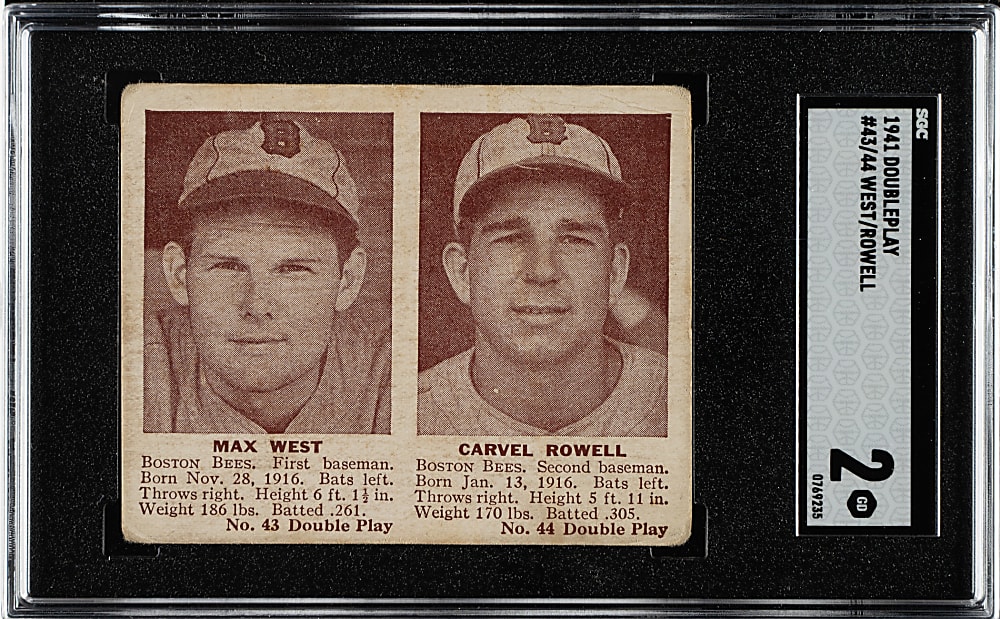 1941 R330 Double Play #43/44 West/Rowell SGC GOOD 2