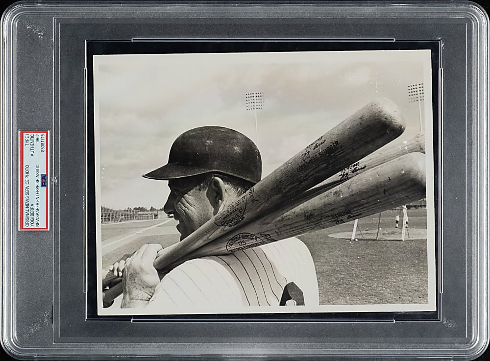 1962 Yogi Berra Original Newspaper Enterprise Association News Service Photograph PSA/DNA Type I