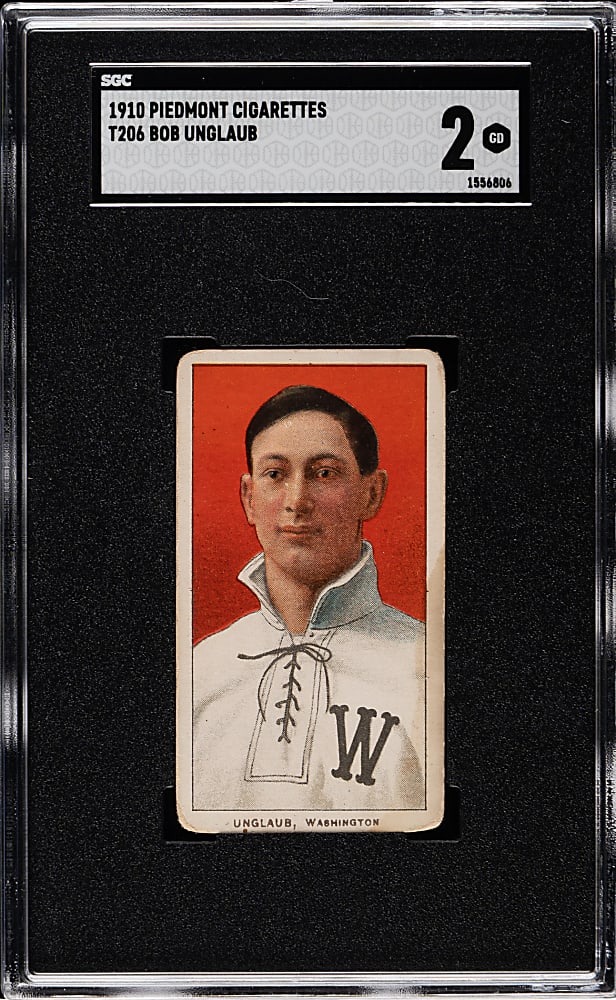 1909-1911 T206 White Border Bob Unglaub SGC GOOD 2