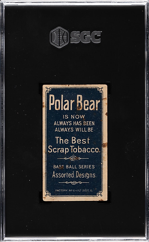 1909-1911 T206 White Border Ed Abbaticchio Blue Sleeves SGC GOOD 2 - Polar Bear Back