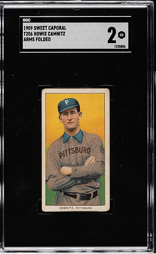 1909-1911 T206 White Border Howie Camnitz Arms Folded SGC GOOD 2