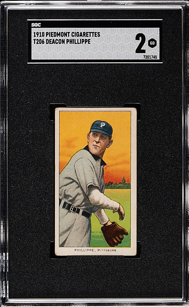 1909-1911 T206 White Border Deacon Phillippe SGC GOOD 2