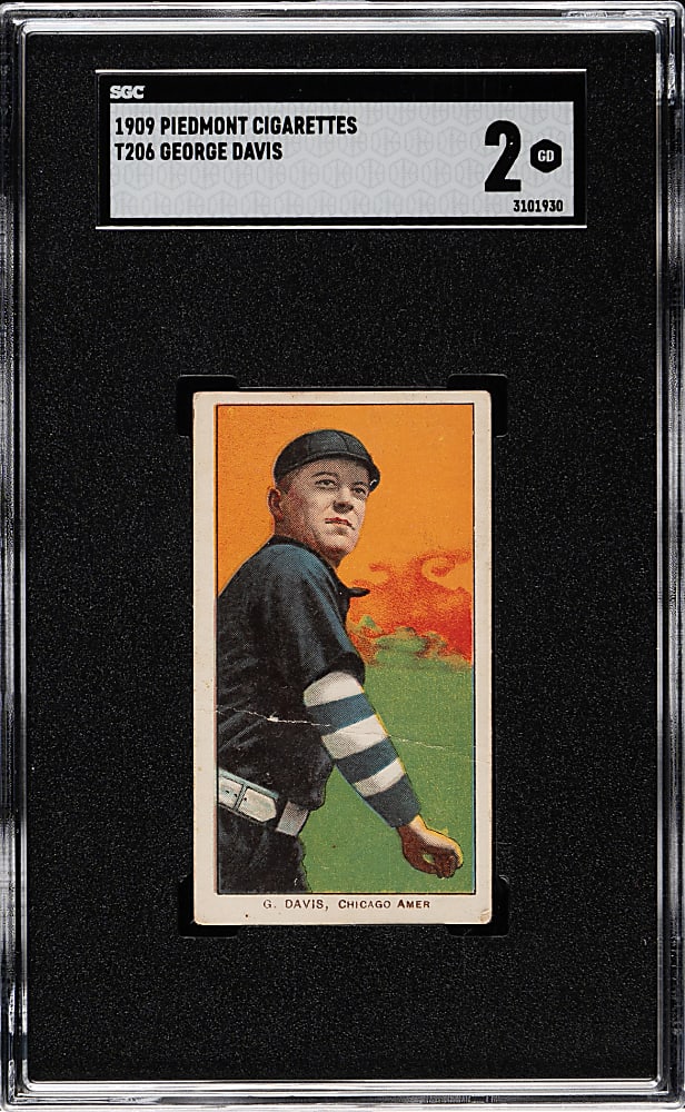 1909-1911 T206 White Border George Davis SGC GOOD 2