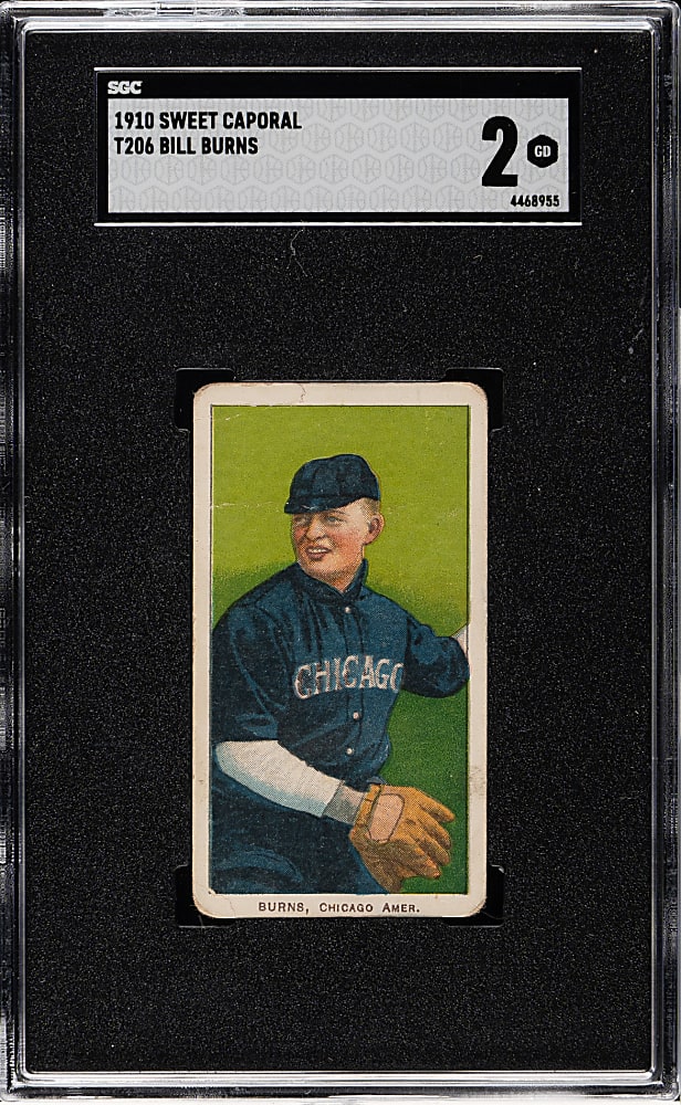 1909-1911 T206 White Border Bill Burns SGC GOOD 2