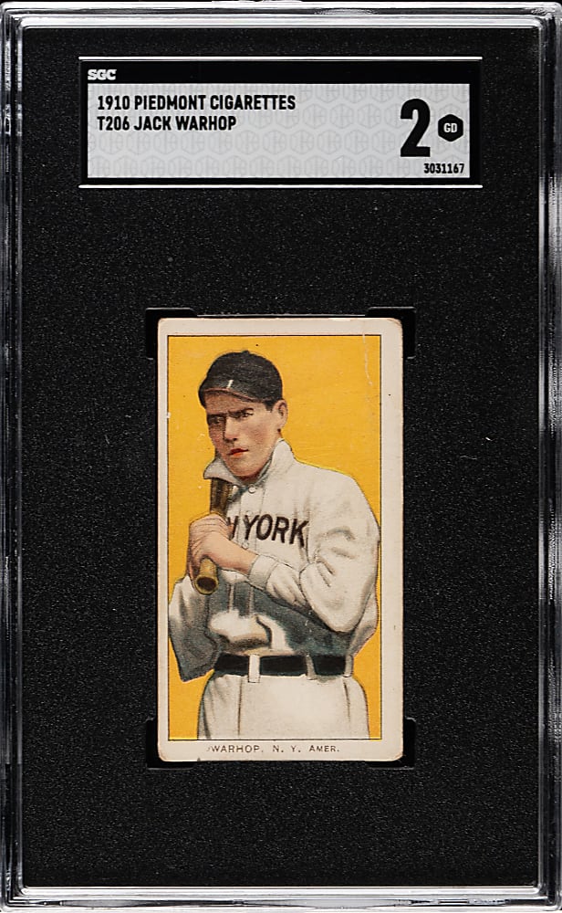 1909-1911 T206 White Border Jack Warhop SGC GOOD 2
