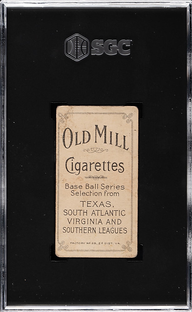 1909-1911 T206 White Border Arch Persons Southern Leaguer SGC GOOD 2 - Old Mill Back