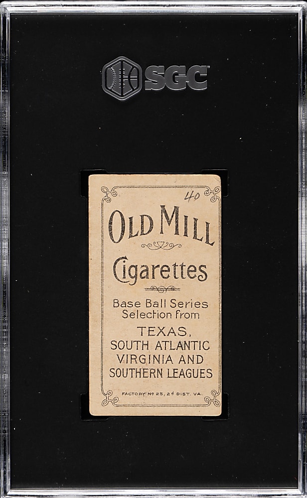 1909-1911 T206 White Border Roy Ellam Southern Leaguer SGC GOOD 2 - Old Mill Back