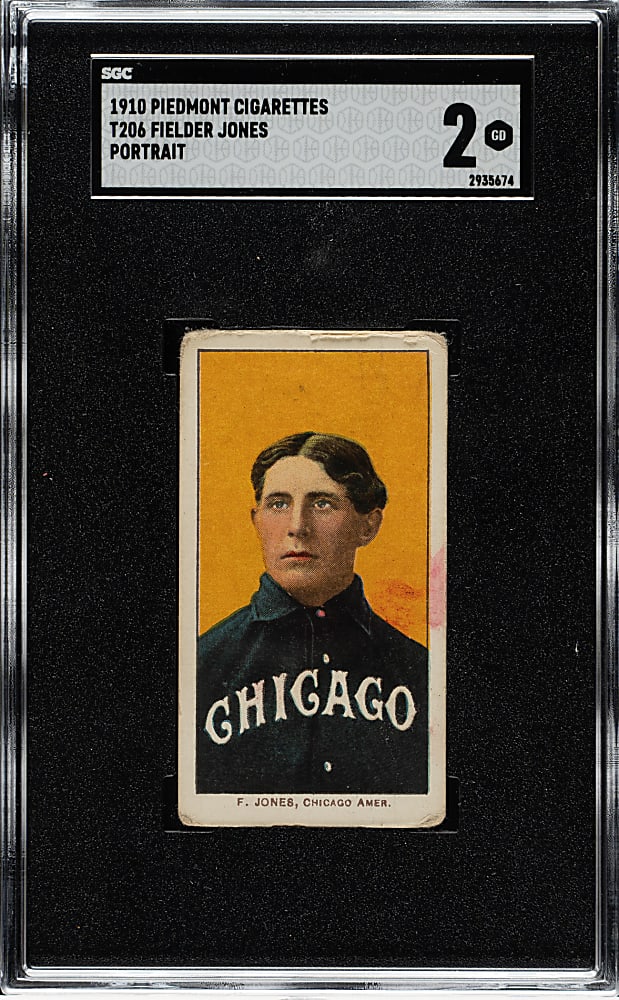 1909-1911 T206 White Border Fielder Jones Portrait SGC GOOD 2