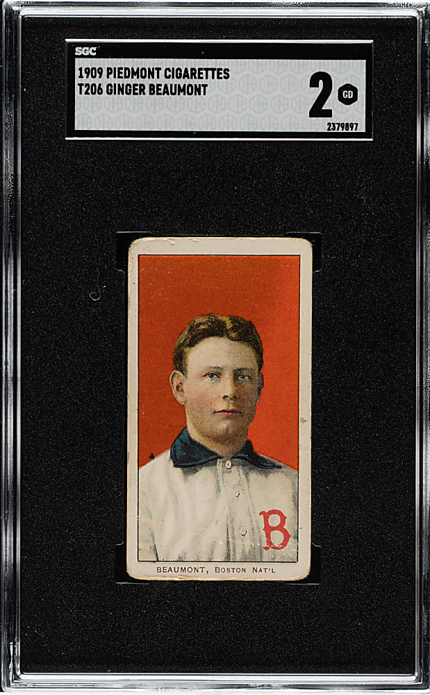 1909-1911 T206 White Border Ginger Beaumont SGC GOOD 2
