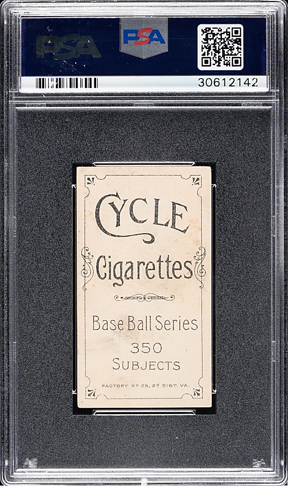 1909-1911 T206 White Border Bob Unglaub PSA VG-EX 4 - Cycle 350 Back