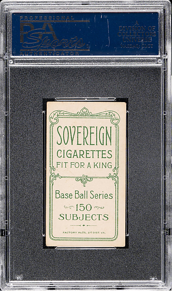 1909-1911 T206 White Border Wid Conroy Fielding PSA VG 3 - Sovereign 150 Back
