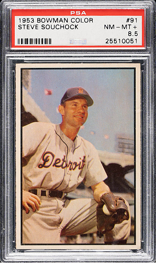 1953 Bowman Color #91 Steve Souchoch PSA NM-MT+ 8.5