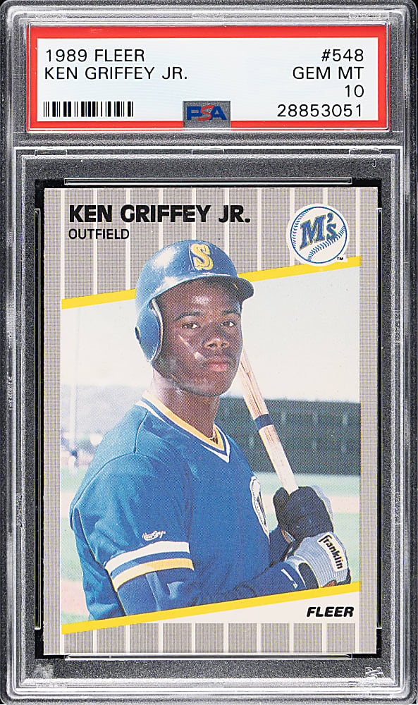 1989 Fleer #548 Ken Griffey Jr. Rookie PSA GEM MINT 10