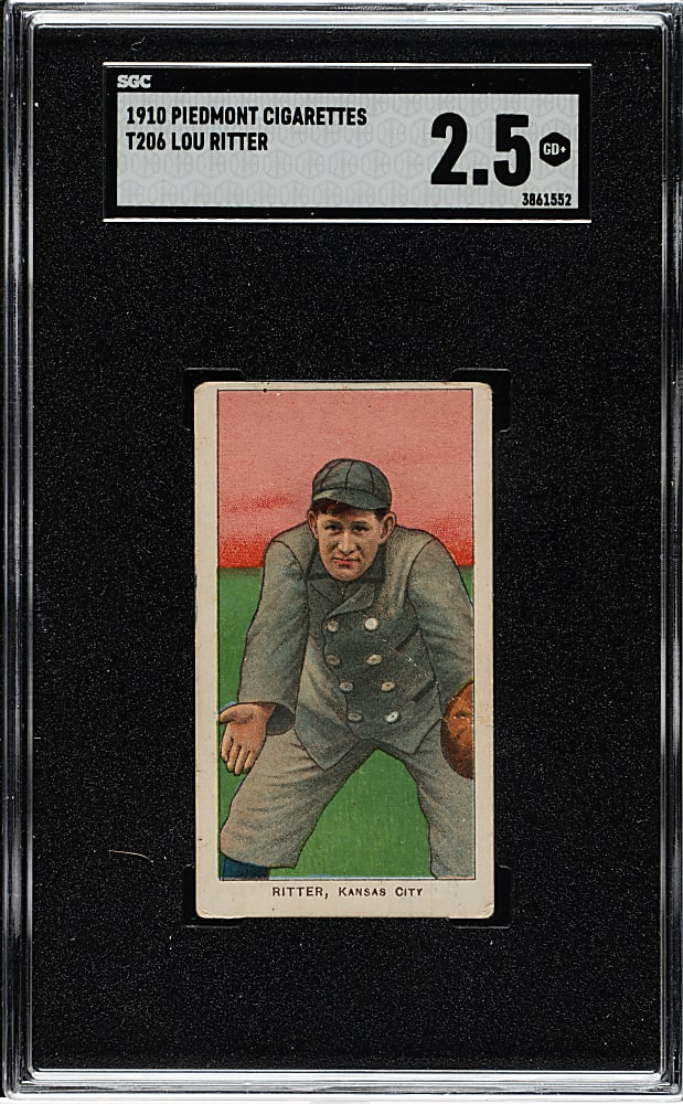 1909-1911 T206 White Border Lou Ritter SGC GOOD+ 2.5