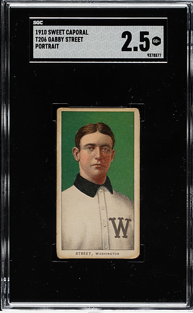 1909-1911 T206 White Border Gabby Street Portrait SGC GOOD+ 2.5