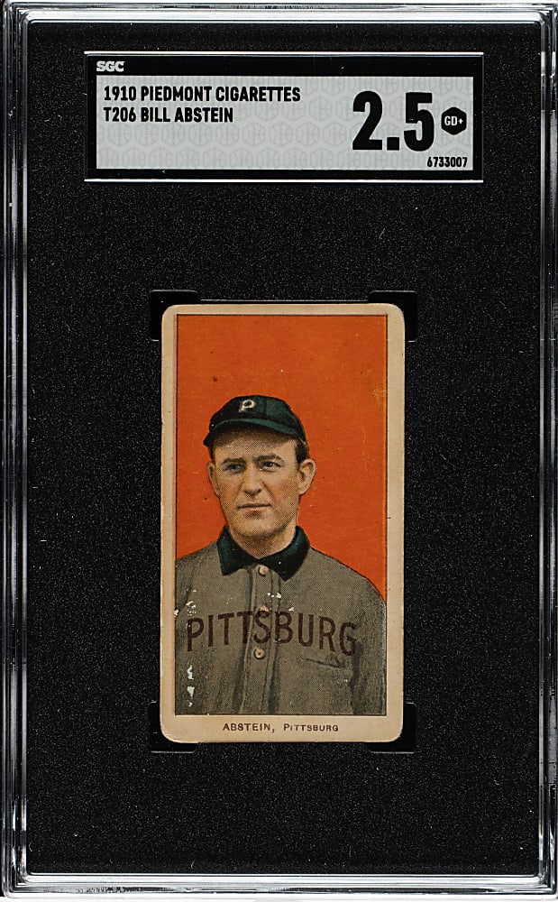 1909-1911 T206 White Border Bill Abstein SGC GOOD+ 2.5