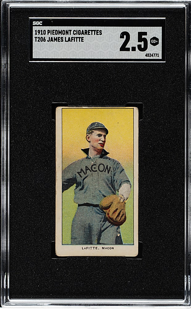 1909-1911 T206 White Border James Lafitte Southern Leaguer SGC GOOD+ 2.5
