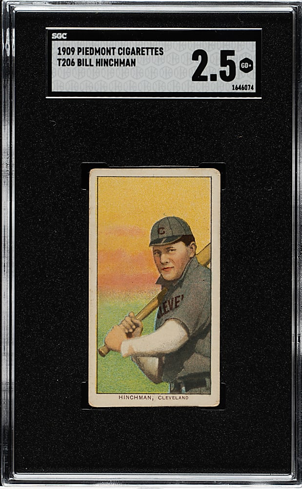1909-1911 T206 White Border Bill Hinchman SGC GOOD+ 2.5