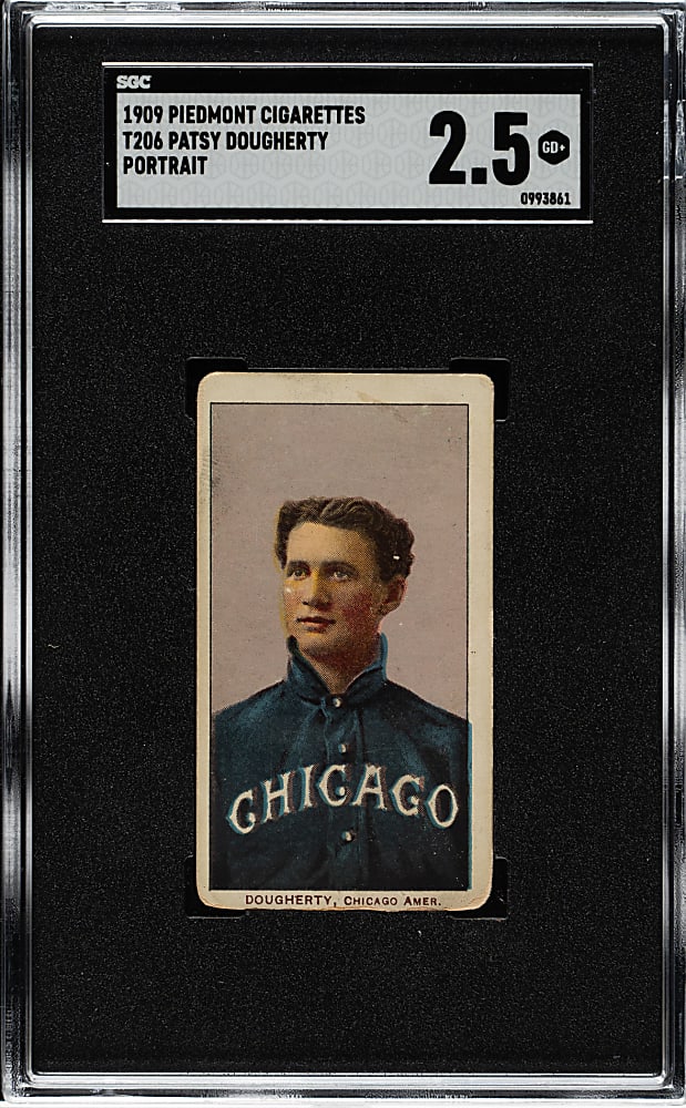 1909-1911 T206 White Border Patsy Dougherty Portrait SGC GOOD+ 2.5