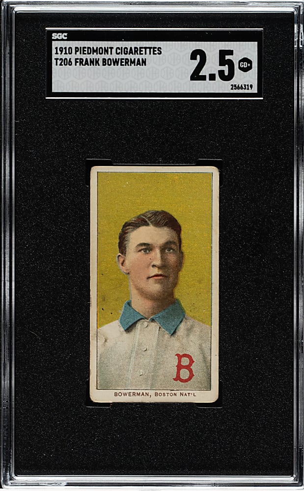 1909-1911 T206 White Border Frank Bowerman SGC GOOD+ 2.5