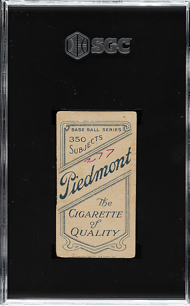 1909-1911 T206 White Border Miller Huggins Portrait SGC Authentic