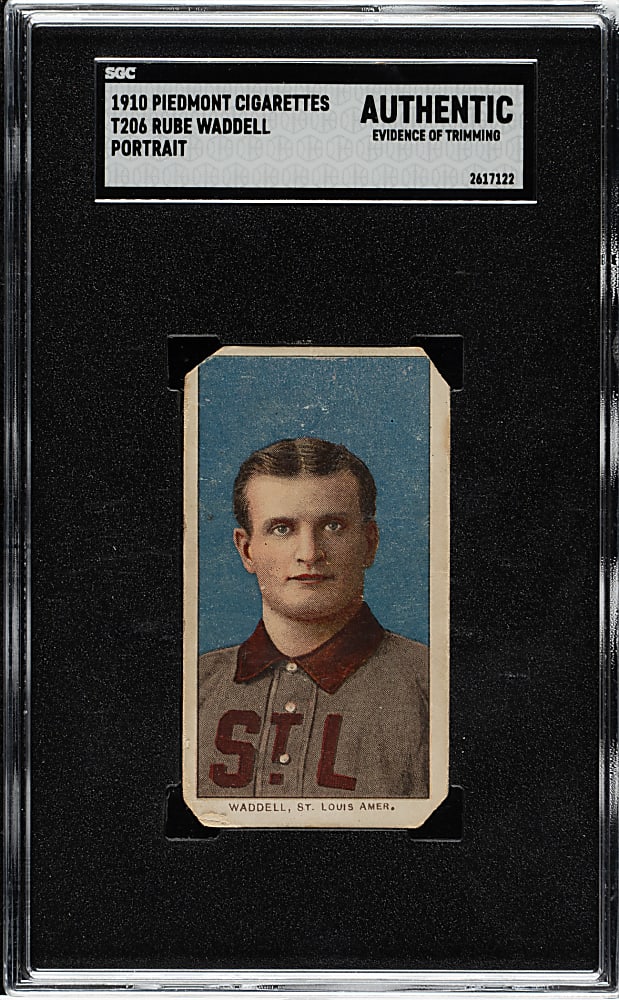 1909-1911 T206 White Border Rube Waddell Portrait SGC Authentic