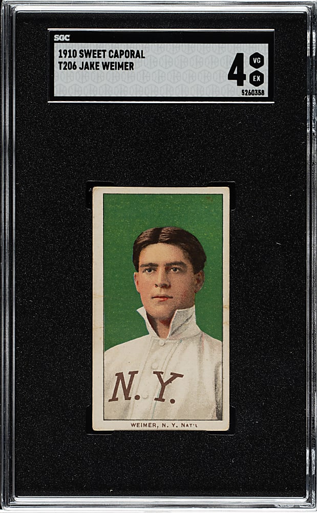 1909-1911 T206 White Border Jake Weimer SGC VG/EX 4