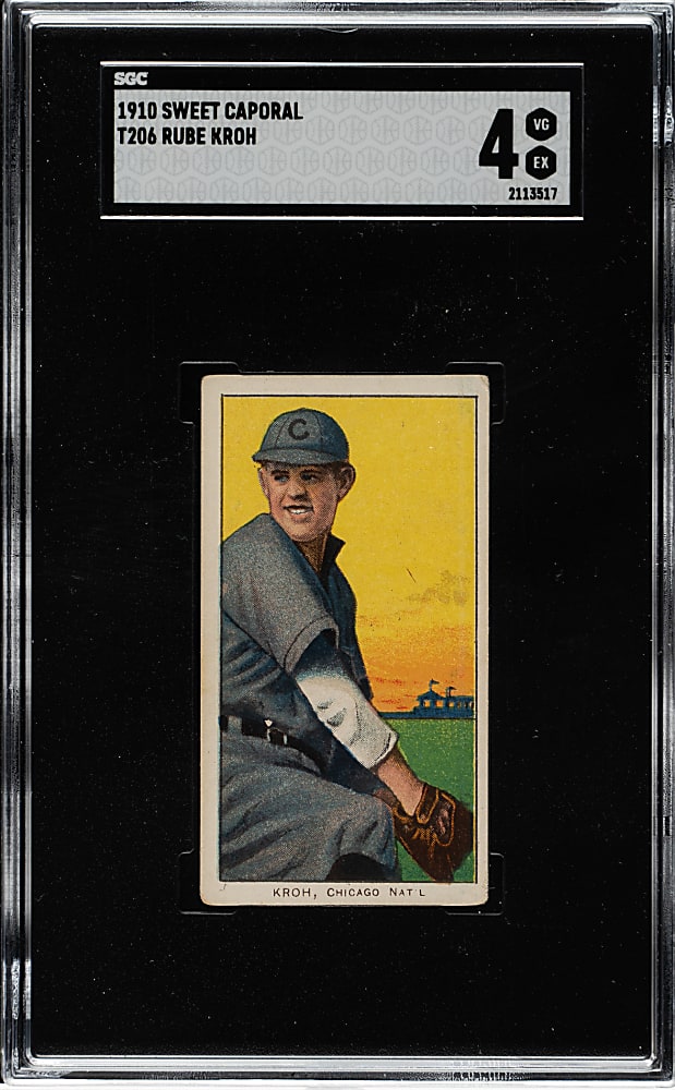1909-1911 T206 White Border Rube Kroh SGC VG/EX 4