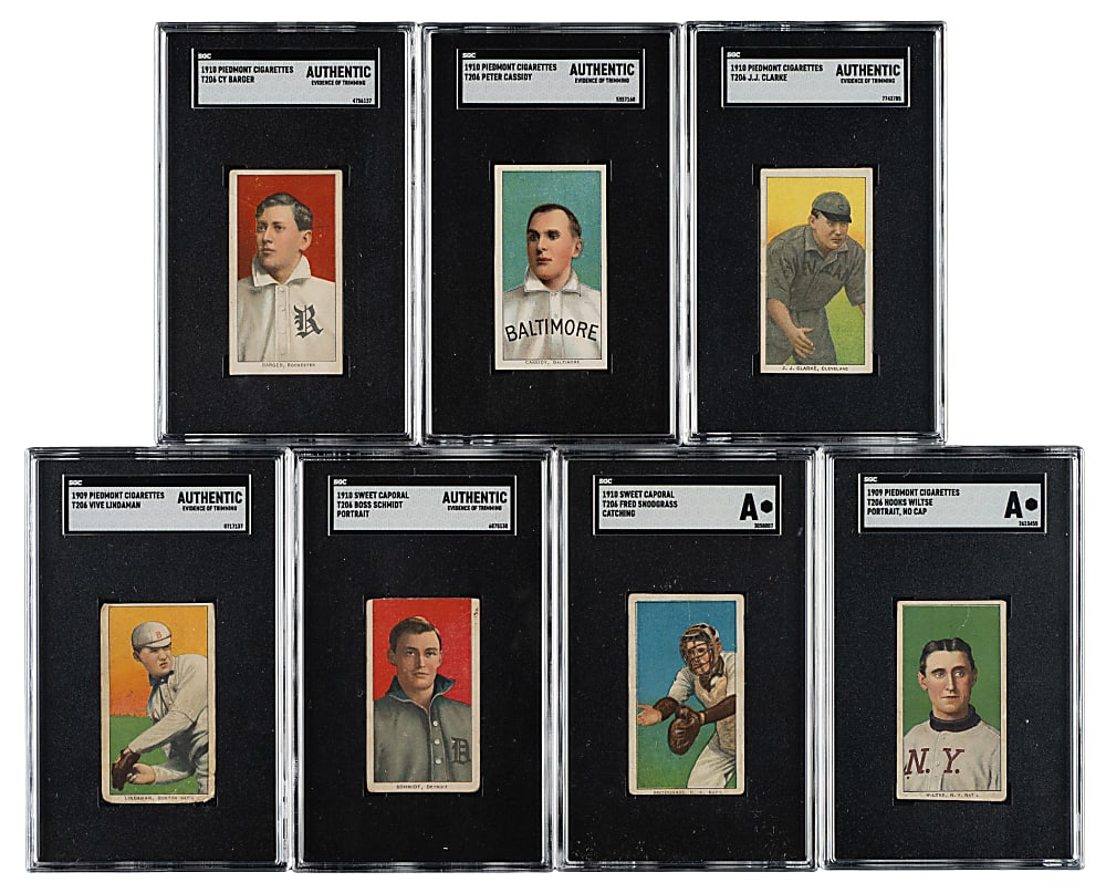 1909-1911 T206 White Border SGC Authentic Collection (11)