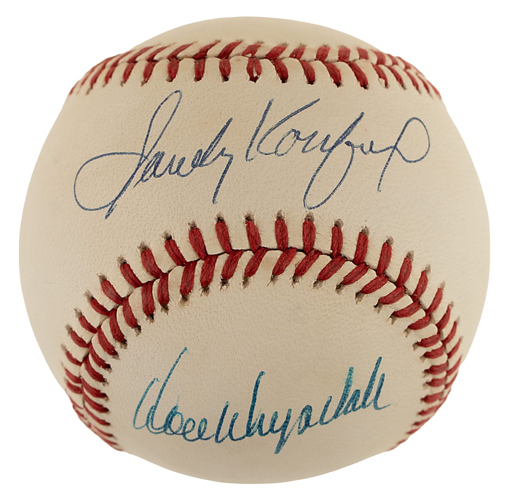 Don Drysdale and Sandy Koufax Dual-Signed Baseball - JSA