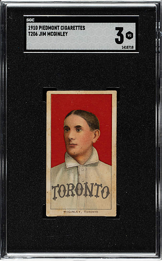 1909-1911 T206 White Border Jim McGinley SGC VG 3