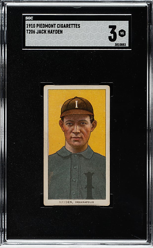1909-1911 T206 White Border Jack Hayden SGC VG 3