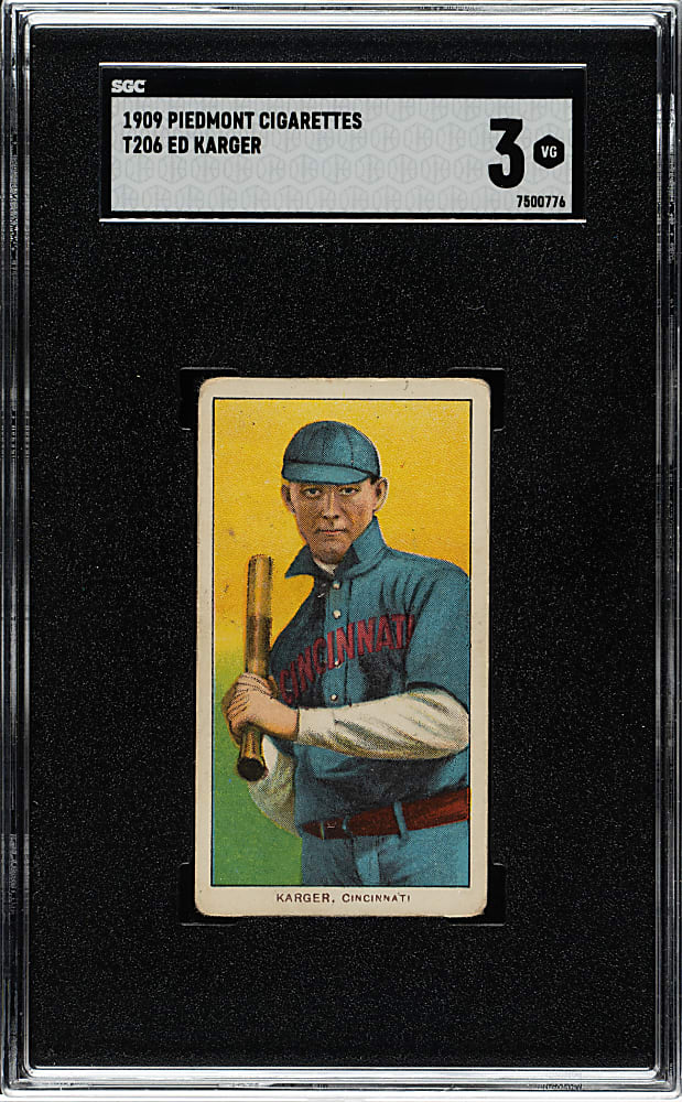 1909-1911 T206 White Border Ed Karger SGC VG 3