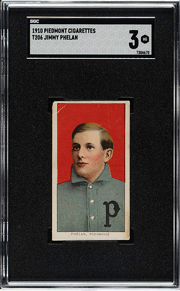 1909-1911 T206 White Border Jimmy Phelan SGC VG 3