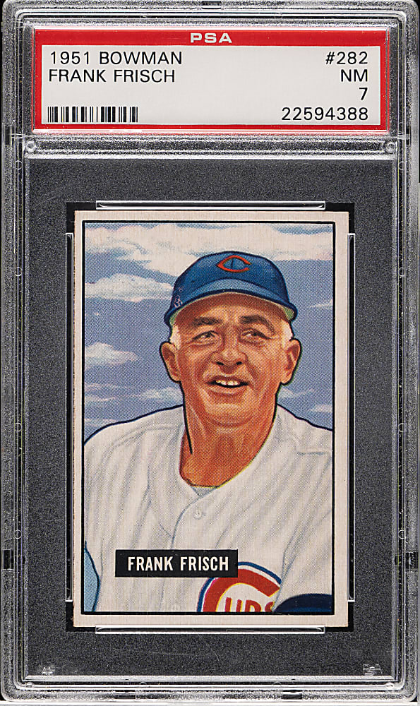 1951 Bowman #282 Frankie Frisch PSA NM 7