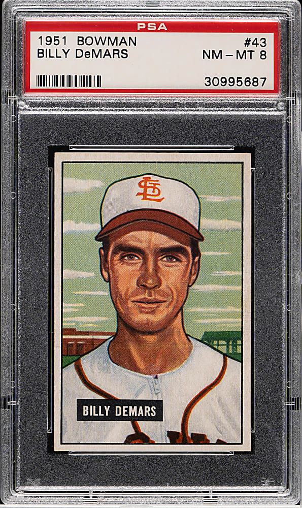 1951 Bowman #43 Billy DeMars PSA NM-MT 8