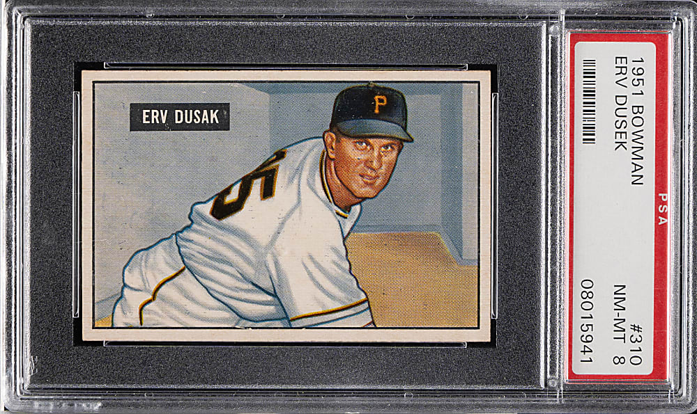 1951 Bowman #310 Erv Dusak PSA NM-MT 8