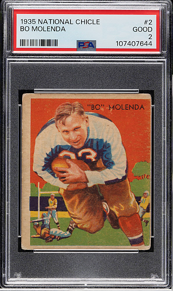 1935 R331 National Chicle Football #2 Bo Molenda PSA GOOD 2