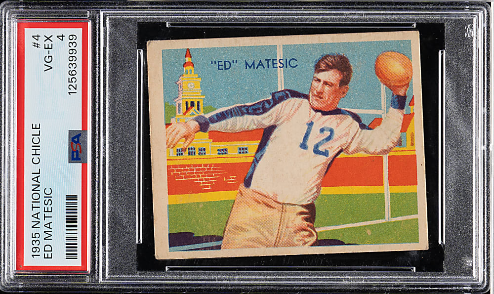 1935 R331 National Chicle Football #4 Ed Matesic PSA VG-EX 4