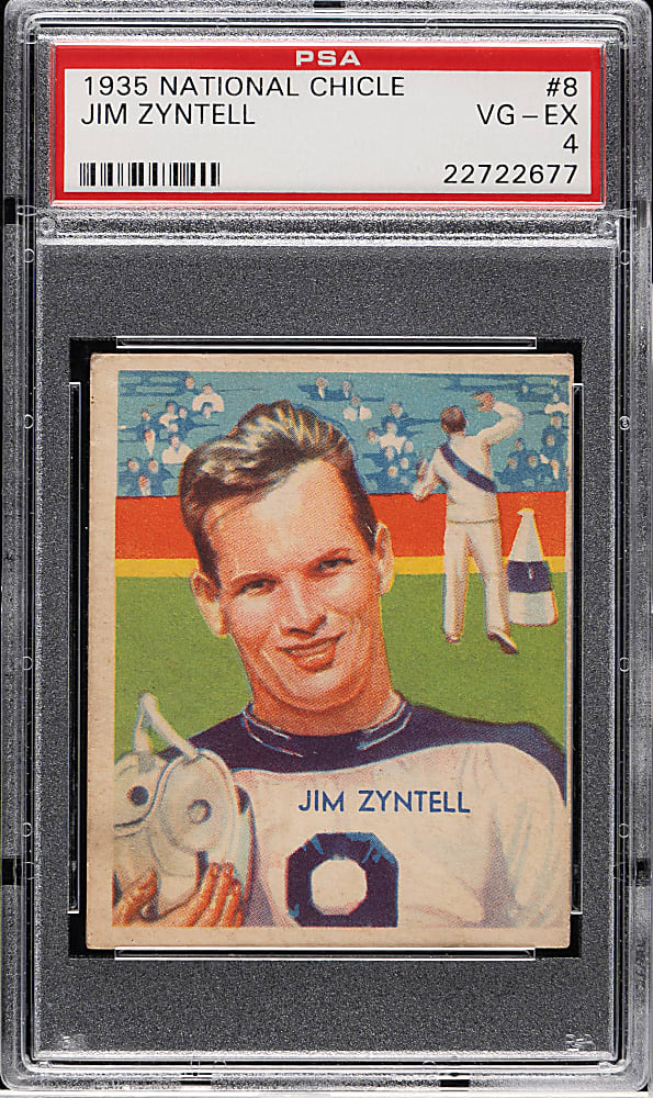 1935 R331 National Chicle Football #8 Jim Zyntell PSA VG-EX 4