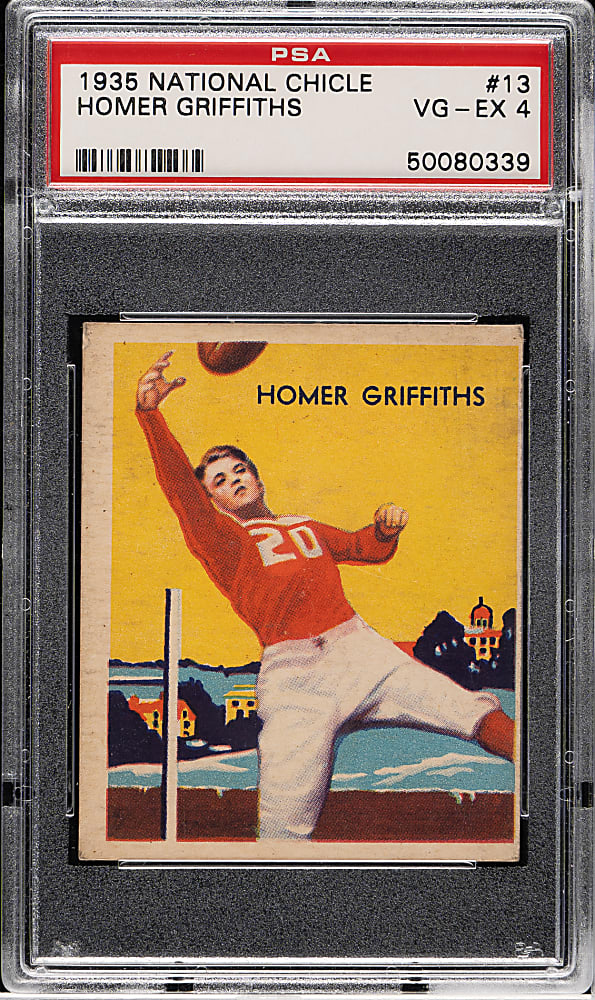 1935 R331 National Chicle Football #13 Homer Griffiths PSA VG-EX 4
