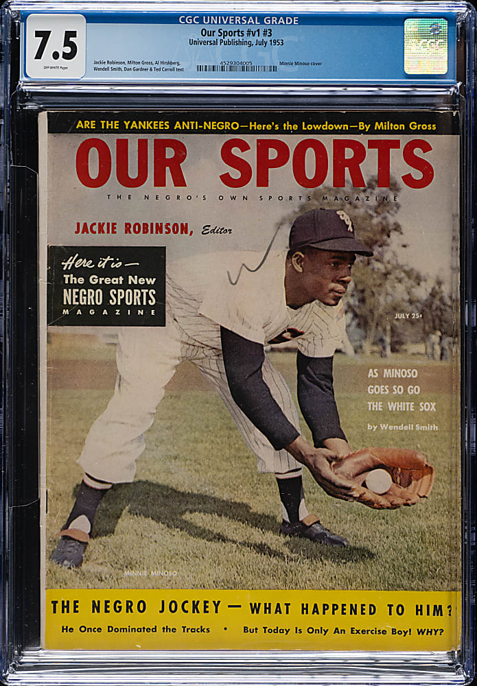 1953 Our Sports Magazine Volume 1 Issue 3 with Minnie Minoso CGC 7.5