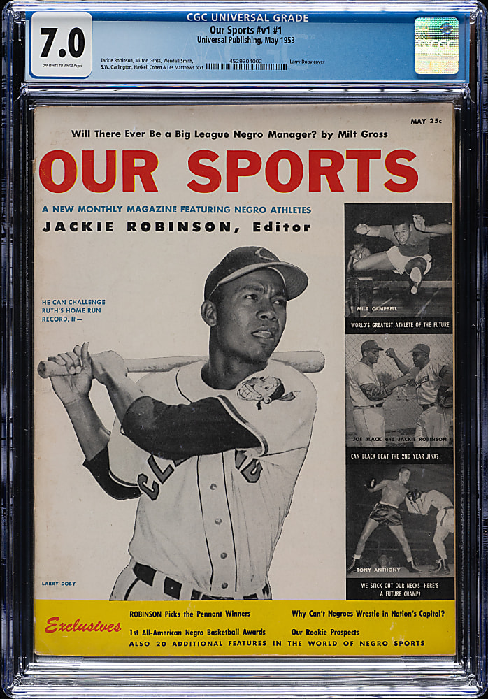 1953 Our Sports Magazine Volume 1 Issue 1 with Larry Doby CGC 7.0