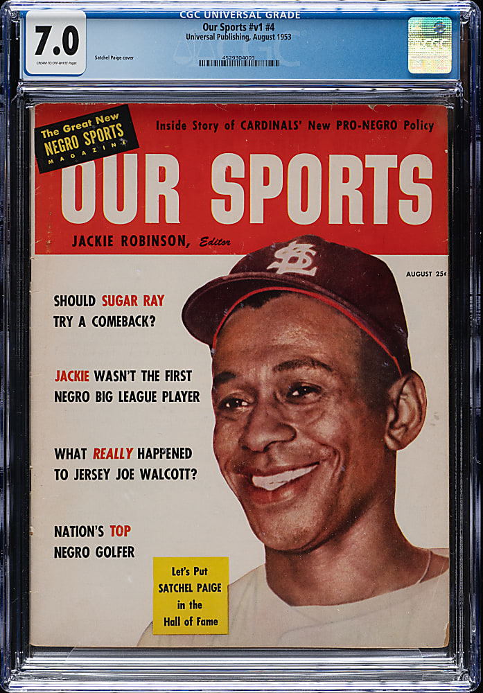 1953 Our Sports Magazine Volume 1 Issue 4 with Satchel Paige CGC 7.0