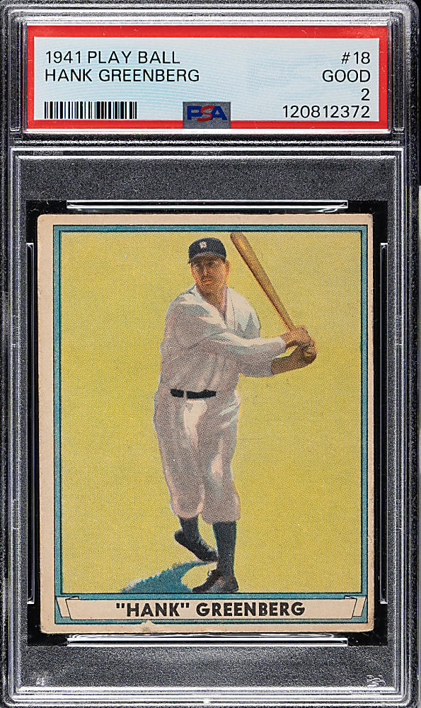 1941 R336 Play Ball #18 Hank Greenberg PSA GOOD 2