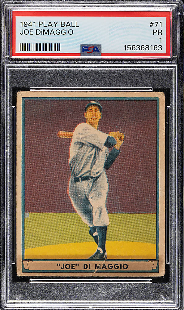 1941 R336 Play Ball #71 Joe DiMaggio PSA POOR 1